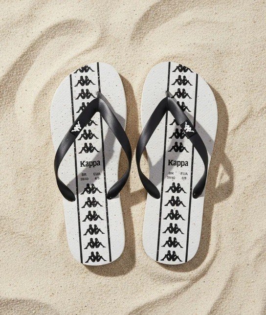 Chinelo Kappa Beach Adulto Unissex Em Borracha + Frete Grátis