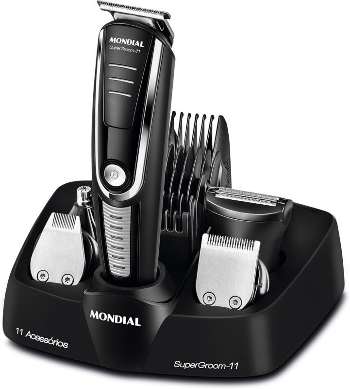 MONDIAL Aparador de Pelos Super Groom 11 - Bivolt - Preto/Prata