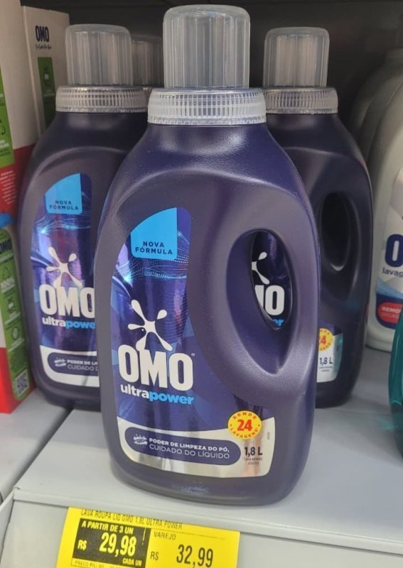 Omo Lava-roupas líquido Ultra Power 1,8L