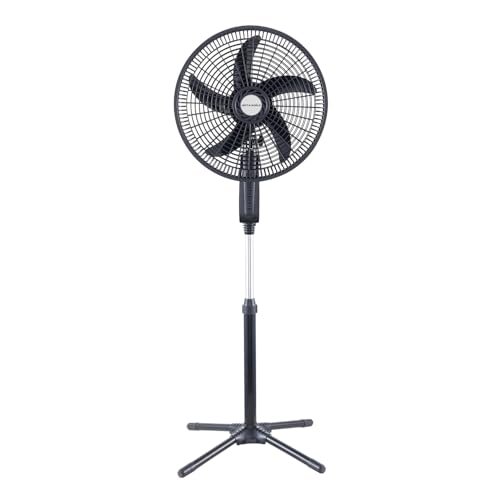 HEPTA WORLD Ventilador de Coluna, Resfriamento, Silencioso, Design Slim para Casa Escritório (PRETO, 110V, 101)