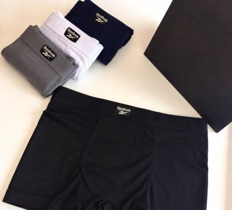 Kit 4 Cuecas Boxer Reebok Algodão Sem Costura Box Premium