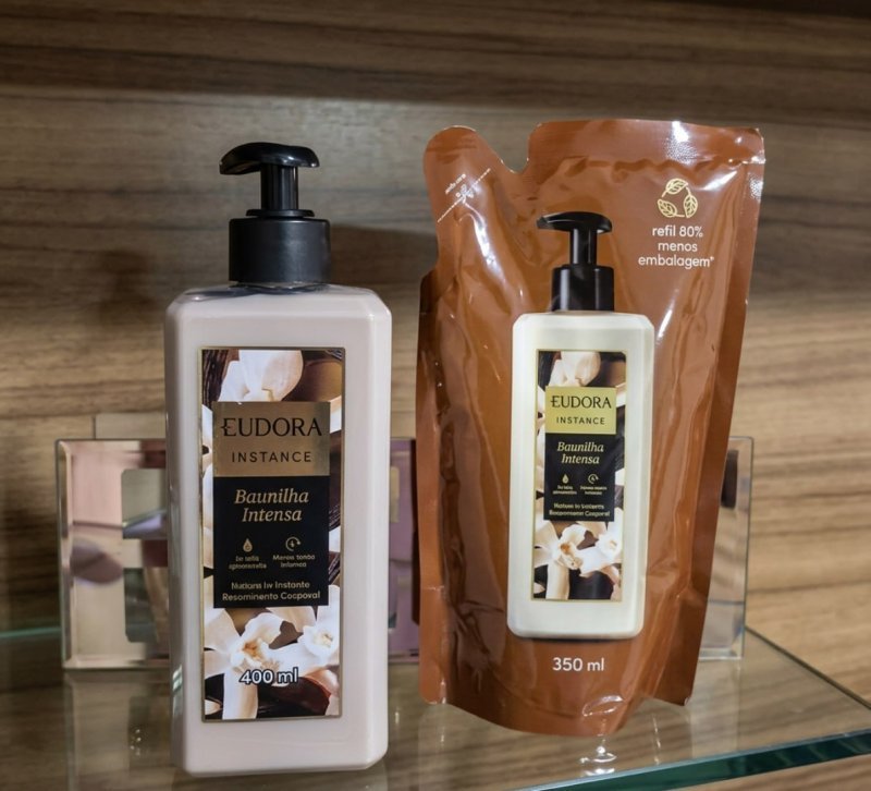 Combo Instance Baunilha Creme Hidratante 400ml + Refil 350ml