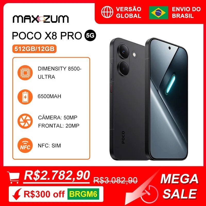 Poco X8 PRO 5G, 512GB/12GB, MediaTek Dimensity 8500-Ultra