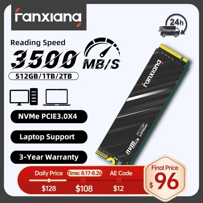 SSD Nvme Fanxiang S501Q 512GB Gen3 3200 MB/s