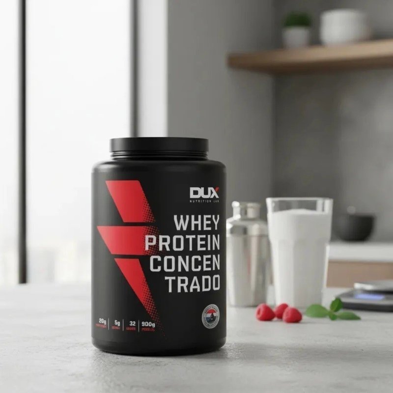 DUX HUMAN HEALTH Whey Protein Concentrado Pote 900g Sem Sabor