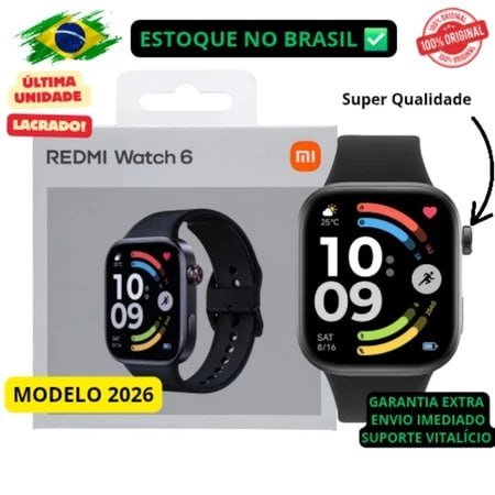 Redmi Watch 6 Original AMOLED GPS Integrado - Tela Sensível