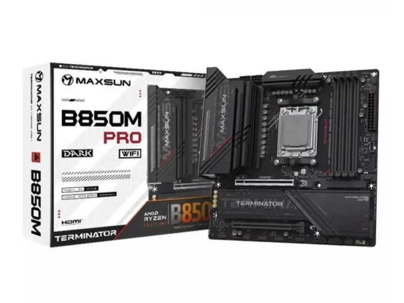 Placa-Mãe Maxsun Terminator B850M Pro Dark WiFi