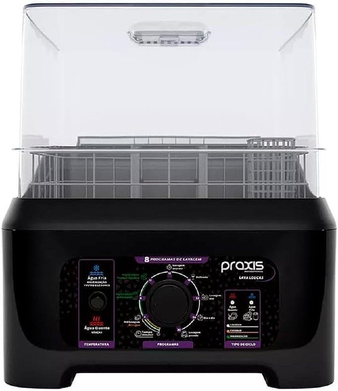 Praxis Lava Louças Portátil 3L - 8 Programas - 127V - Preto