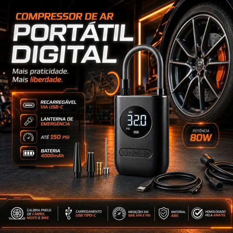 B&G Mini Compressor Portátil