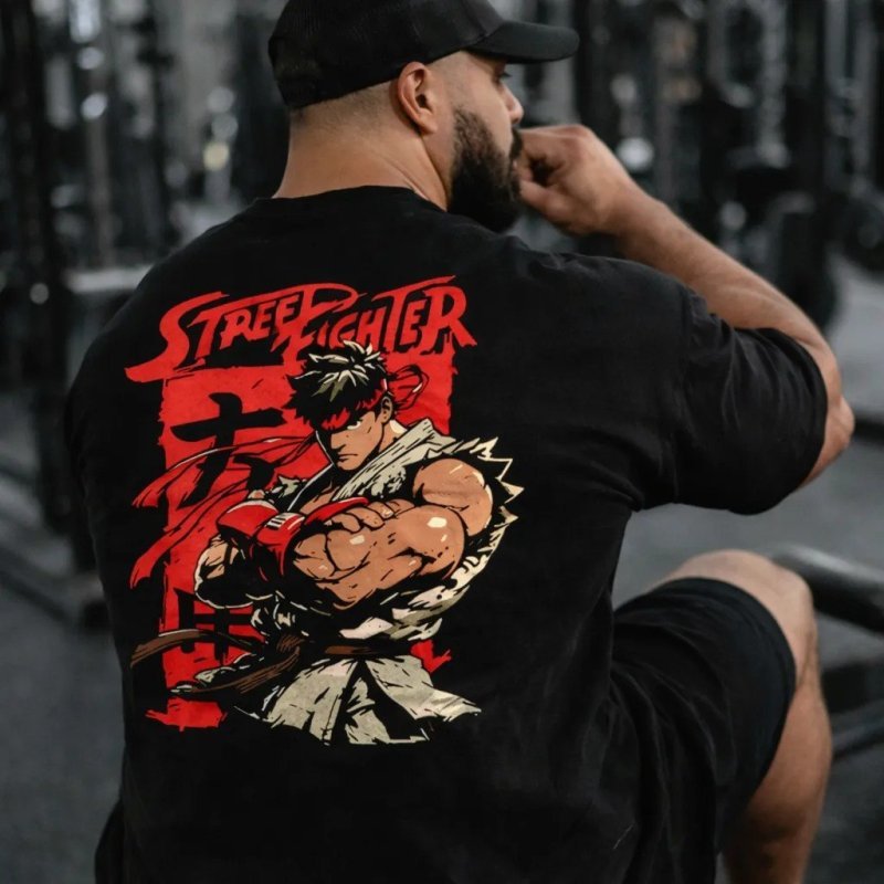 Camiseta Oversized Street Fighter Ryu T-shirt 100% Algodão + Frete Grátis