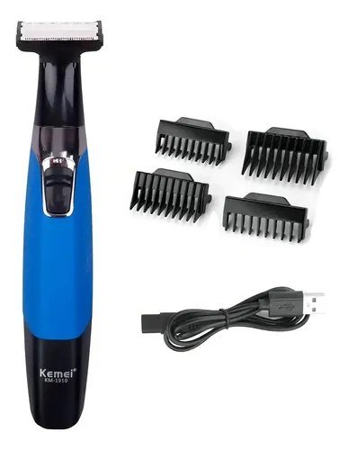 Kemei Barbeador Elétrico 1910 Removedor Pelos Intimo Mas Fem Azul