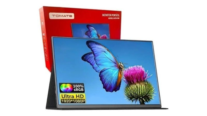 Monitor Portátil 15,6" Tomate Mtm-1506 Full HD IPS Ultra Slim USB-C/HDMI