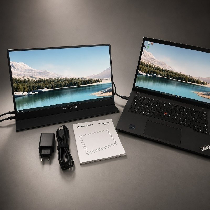 Monitor Portátil 15,6" Tomate MTM-1506 Full HD IPS Ultra Slim USB-C/HDMI