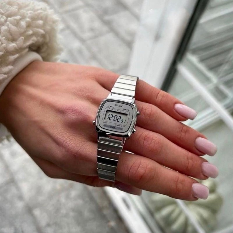 Relógio Feminino Casio Vintage Mini Ícone Retrô Prata