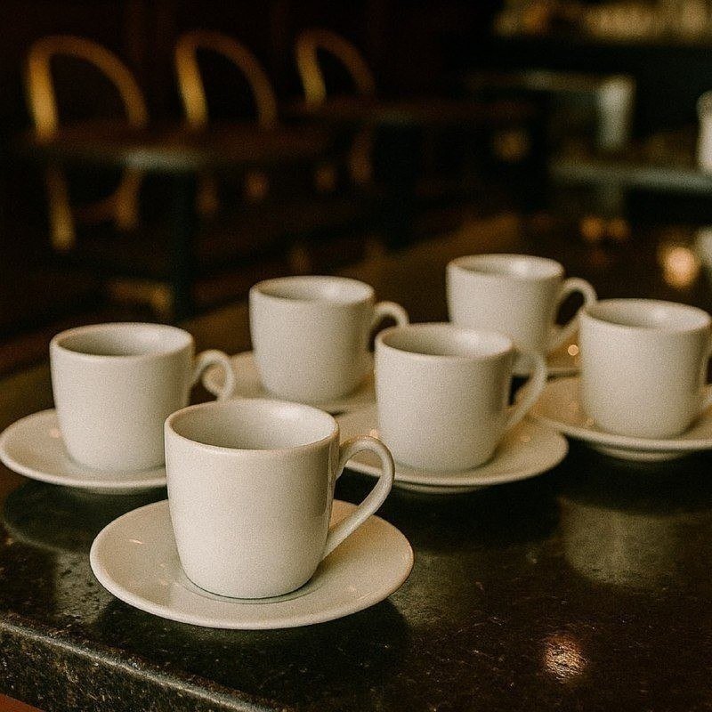 Jogo Xícaras Café com Pires Porcelana 12 Peças + Frete Grátis