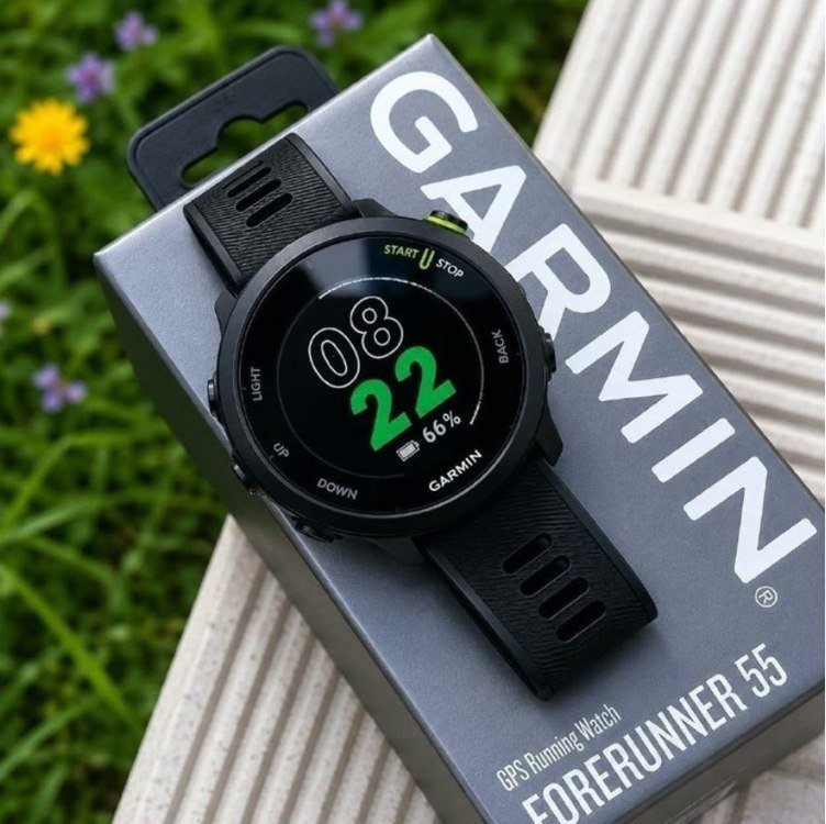 RELÓGIO GARMIN FORERUNNER 55 COM MONITOR CARDÍACO E GPS ATIVO