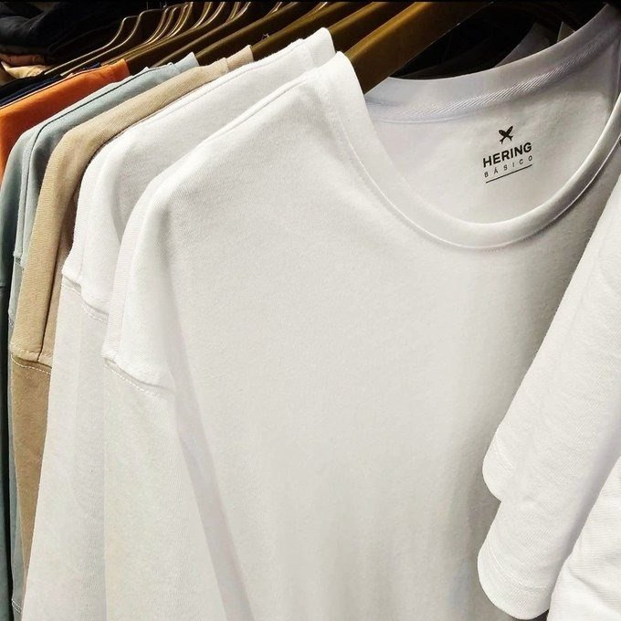 Kit Com 5 Camisetas Básicas Slim Masculina Hering + Frete Grátis