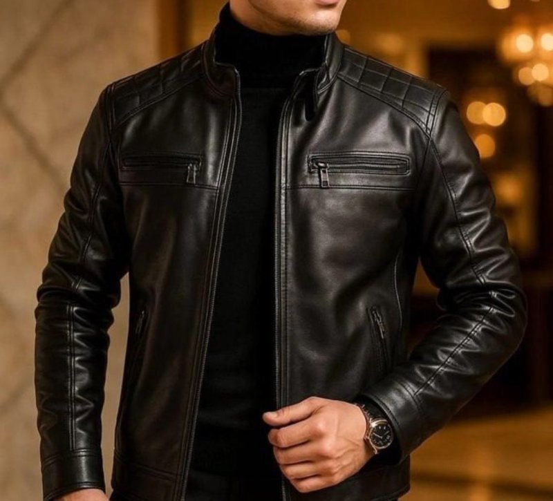 Jaqueta De Couro Masculina Casaco Blusa De Frio Impermeavel