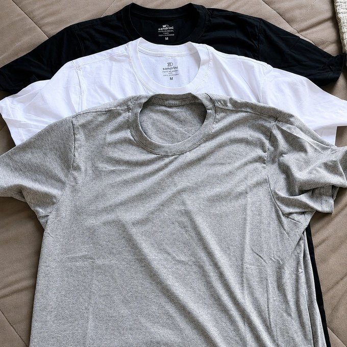 Kit com 3 Camisetas Sandrini