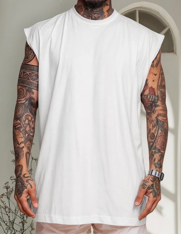 Regata Oversized Masculino Tamanho Grande Básica Lisa