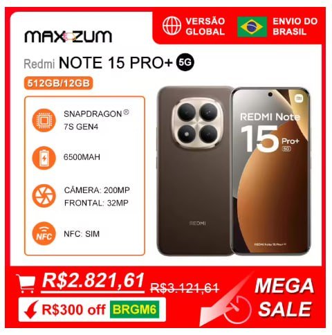 Xiaomi Redmi Note 15 PRO+ 5G, 512GB/12GB RAM