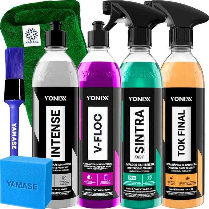 Limpeza Automotiva Completa Shampoo V-floc Revitalizador Intense Cera Tok