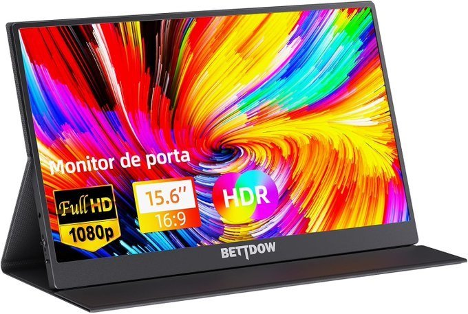 Monitor Portátil Conectado Com USB C Dupla/HDMI IPS Extensor De Tela para Notebook