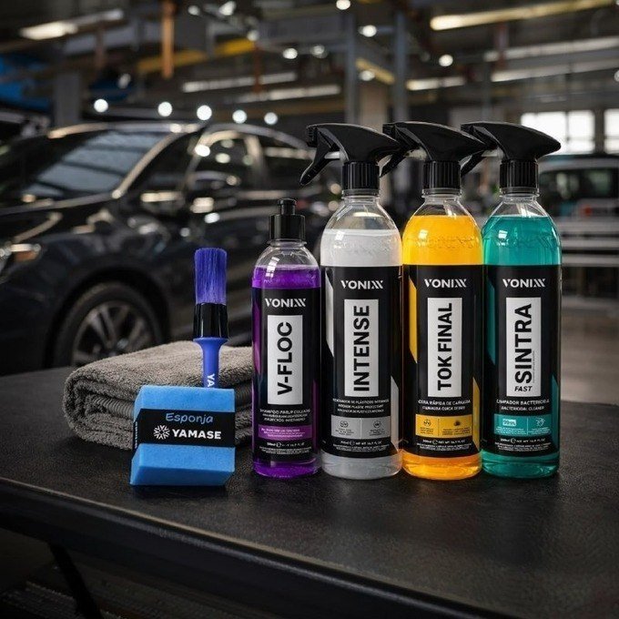 Kit de Limpeza Automotiva Completa Shampoo V-floc Revitalizador