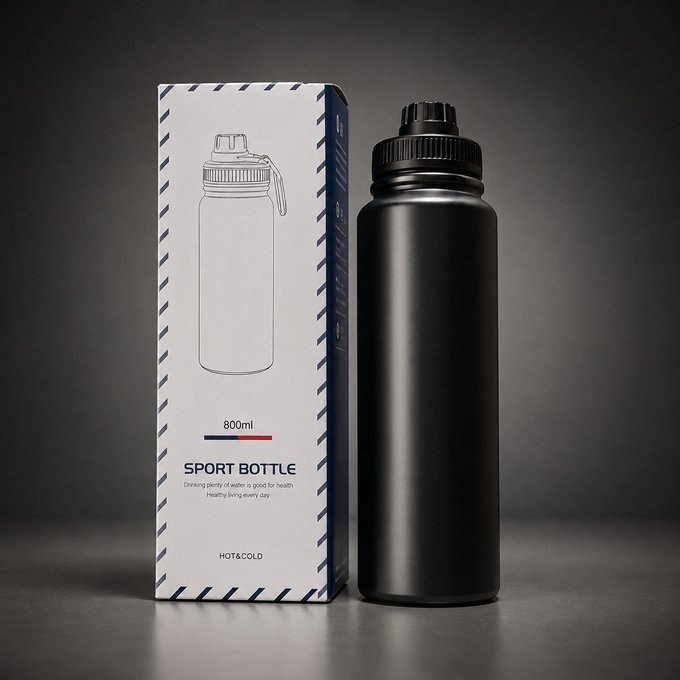 Garrafa De Água Termica 800ml Café Inox Copo Frio E Quente + Frete Grátis