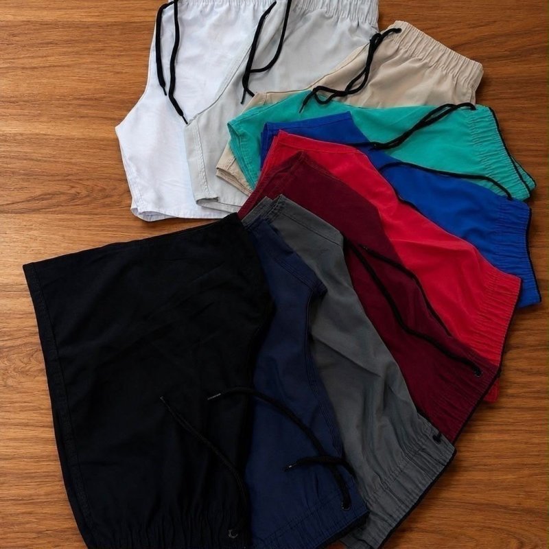Kit 4 Bermuda Masculina Short Praia Tactel Elastano Academia (M ao GG)