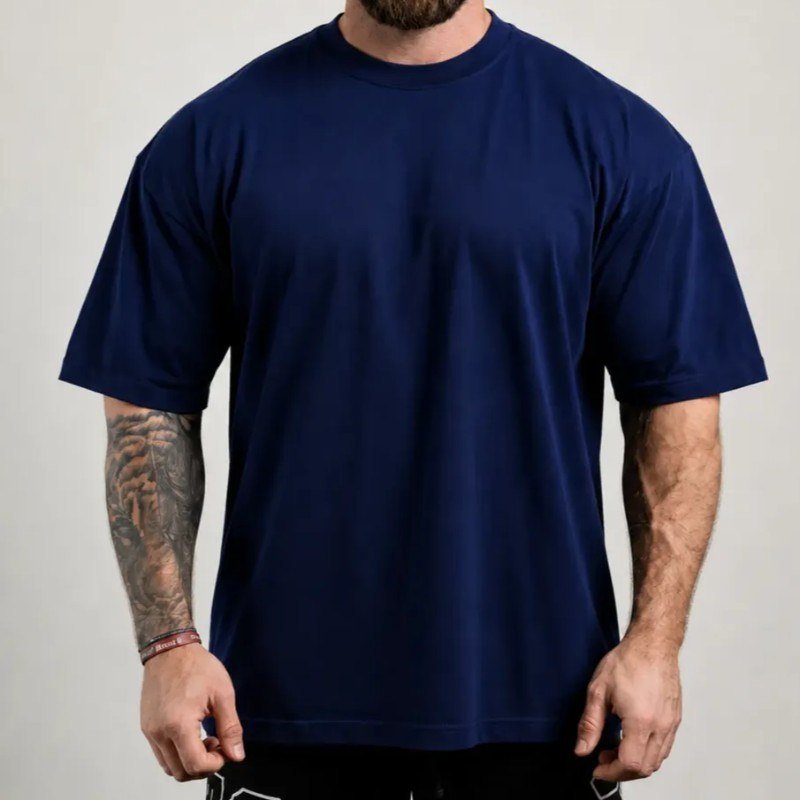 Camiseta Oversized Para Treino E Casual 100% Algodão Premium Preto (P ao G1)