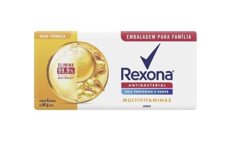 Rexona Sabonete Em Barra Multivitaminas 84G 6 Barras