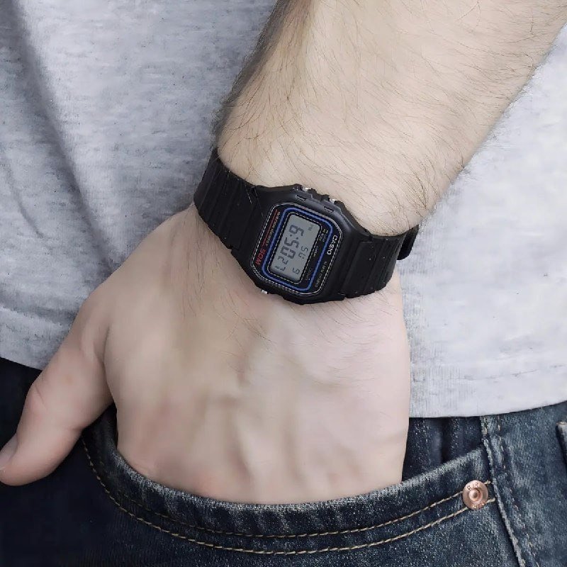 Relógio Casio Masculino Digital Preto de Resina W-59-1VQ