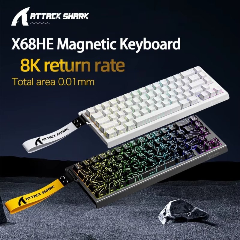 Teclado Magnético ATTACK SHARK X68HE X68Pro He Teclado Mecânico Magnético para Pro Gaming