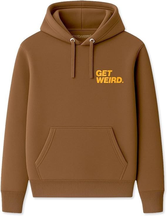 Suéter com capuz Block Crop Hoodie-pigment Amber Get Weird Unisex Adulto