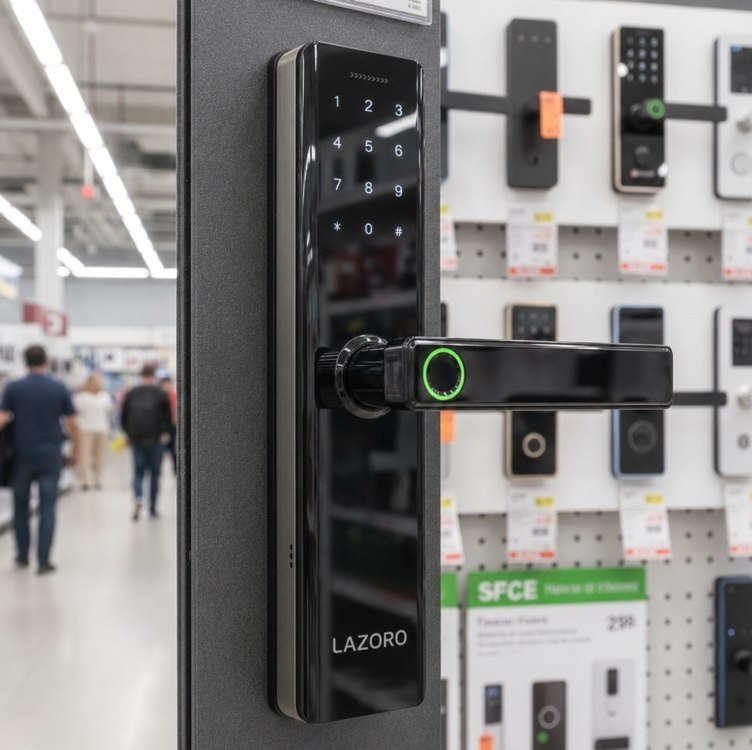Fechadura Eletronica Digital Com Biometria, Senha, Cartão Ic E Tuya App Bluetooth LAZORO