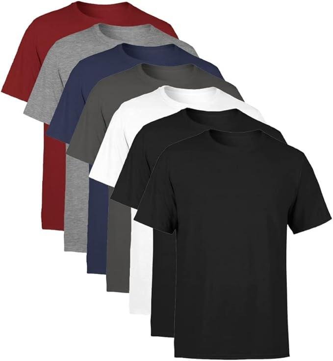 Kit 7 Camisetas Masculinas de Algodão Premium