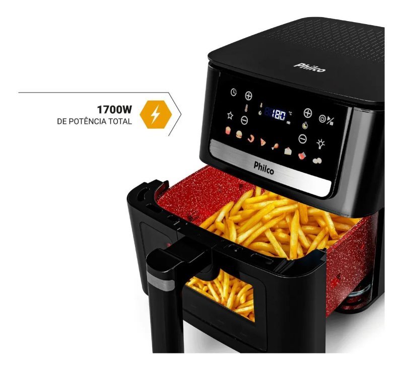 Air Fryer Philco 6,5L Visor Glass 1700W PAF65A