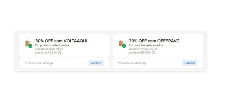 Novos Cupons no Mercado Livre
