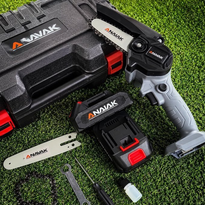 Motosserra Mini 2 Bateria Recarregável 21v Anaiak AK-110 + Frete Grátis