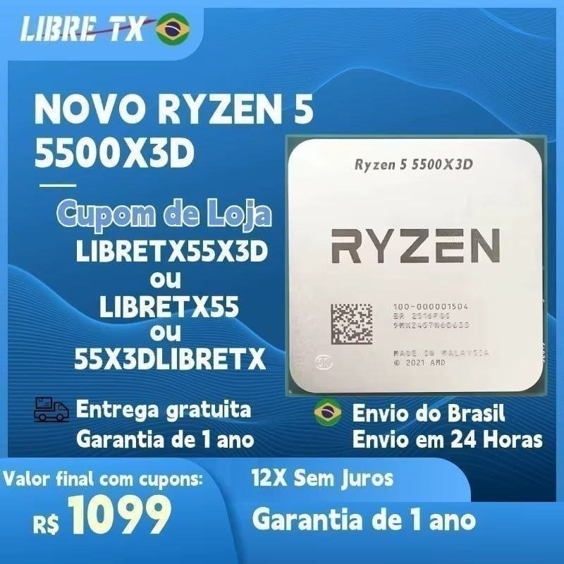 Ryzen 5 5500X3d Novo