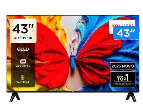 TCL 43" Full HD QLED 43S5K - Google TV - 2 HDMI