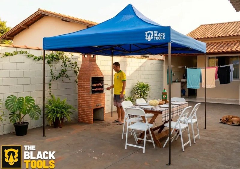 Tenda Sanfonada Proteção UV 3x3m Gazebo Ajustável C/ Bolsa + Frete Grátis