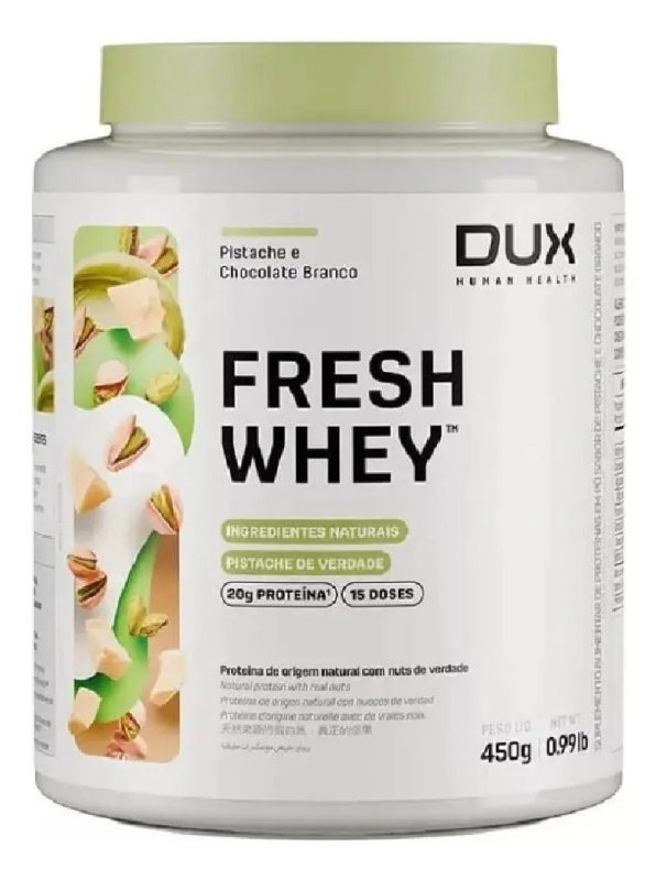Fresh Whey Pistache E Chocolate Branco Pote 450g Dux