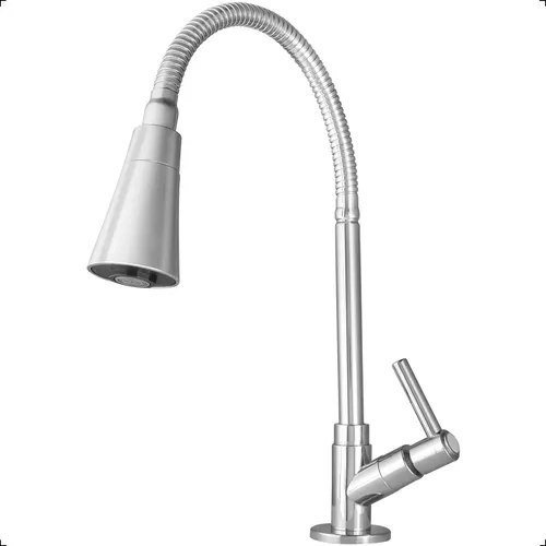 Torneira Gourmet Cozinha Bancada Pia Flexível 2 Jatos Abs Prateado