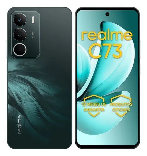 Celular Smartphone Realme C73 128GB 4GB RAM Dual SIM 120Hz 6000mAh Verde