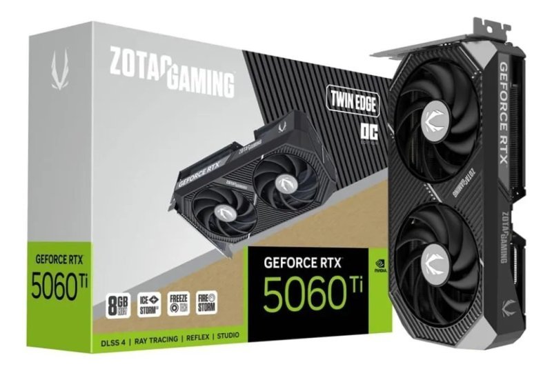 Placa De Vídeo Nvidia Geforce Zotac Gaming Rtx5060ti 8GB Oc