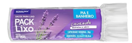 Saco De Lixo Pack Lixo Lavanda Pia e Banheiro (34X38)