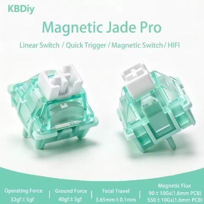 110 peças Switch Magnético KBDiy Jade Pro 32g (super leve)