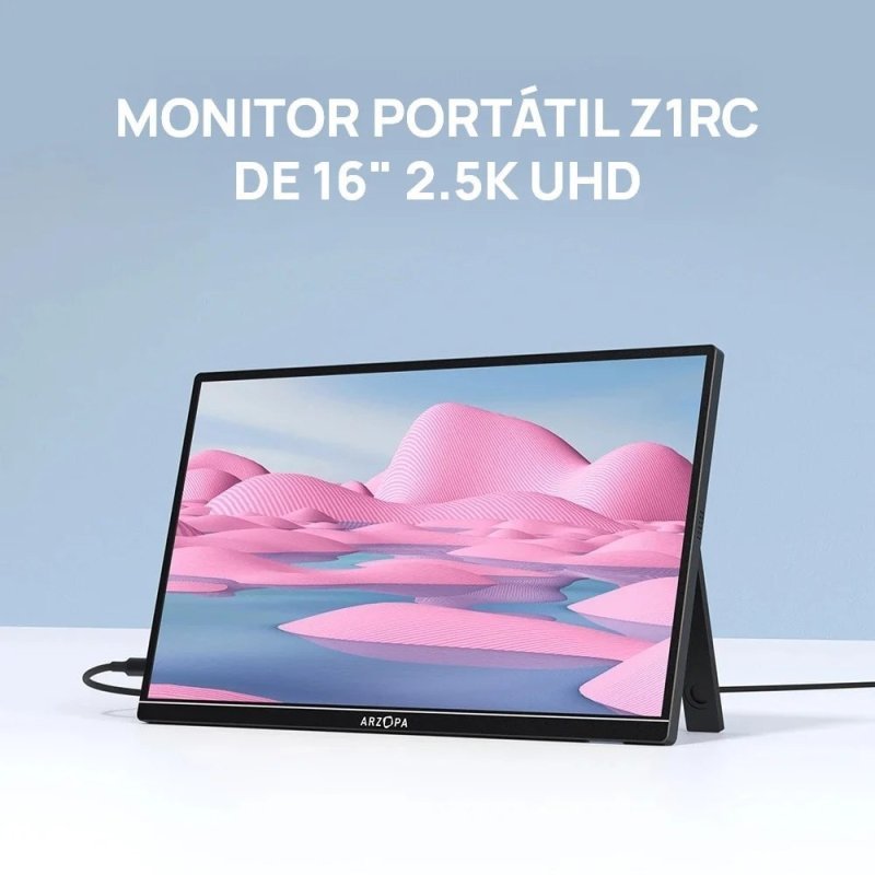Monitor Portátil ARZOPA 16 Polegadas 2K 16:10 IPS QHD 2560x1600 USB-C Z1RC